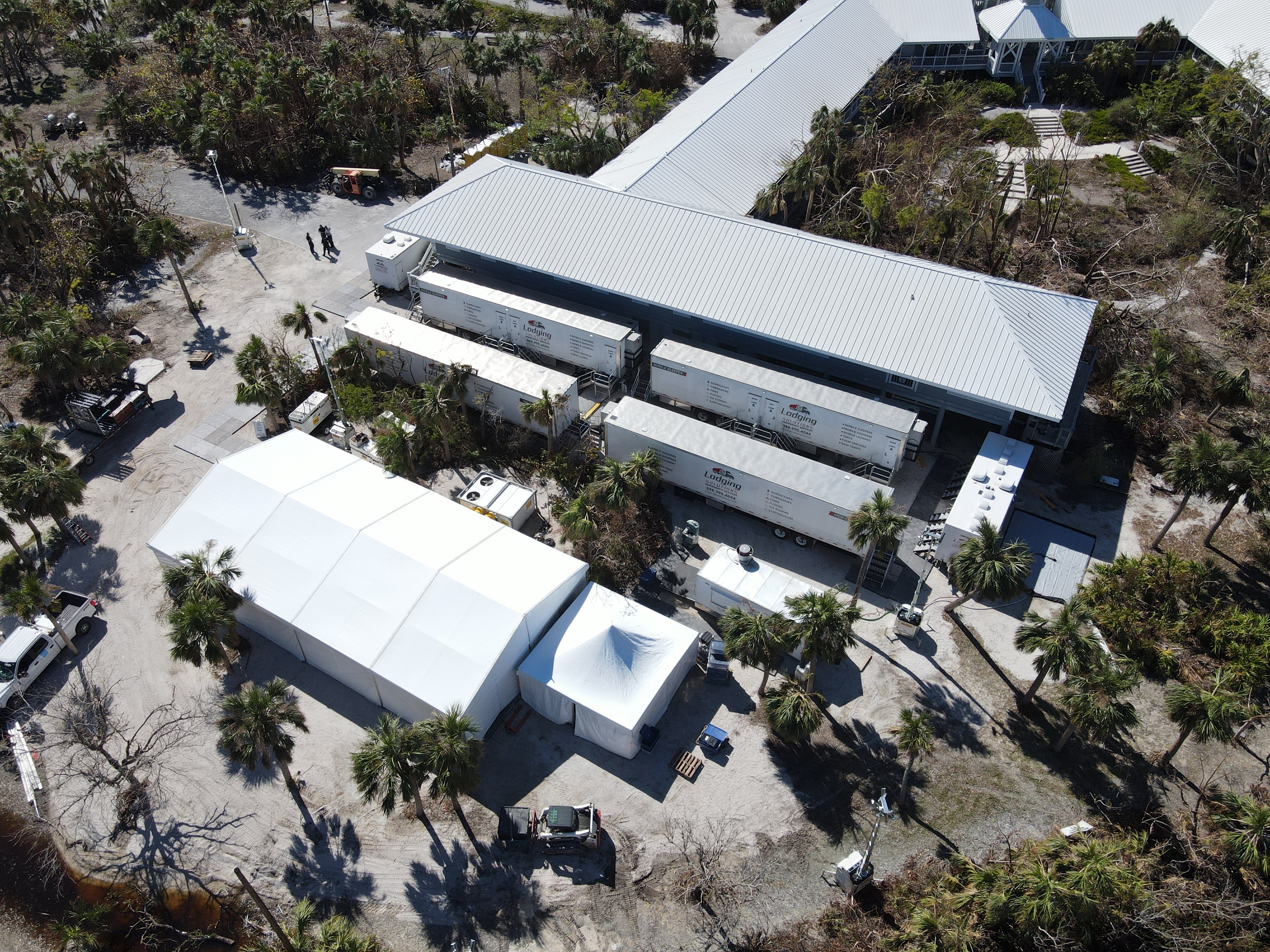 Lodging Solutions and Industrial Tents - Case Study Photo - Sanibel Island City Hall Project - AFTER PHOTO