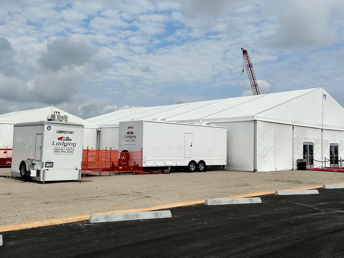 Lodging Solutions and Industrial Tent Systems Special Event Project Highlight - Clearspan Tents and Mobile Facilities Exterior