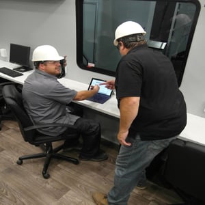 Lodging Solutions and Industrial Tents Mobile Office Trailers - Interior with People
