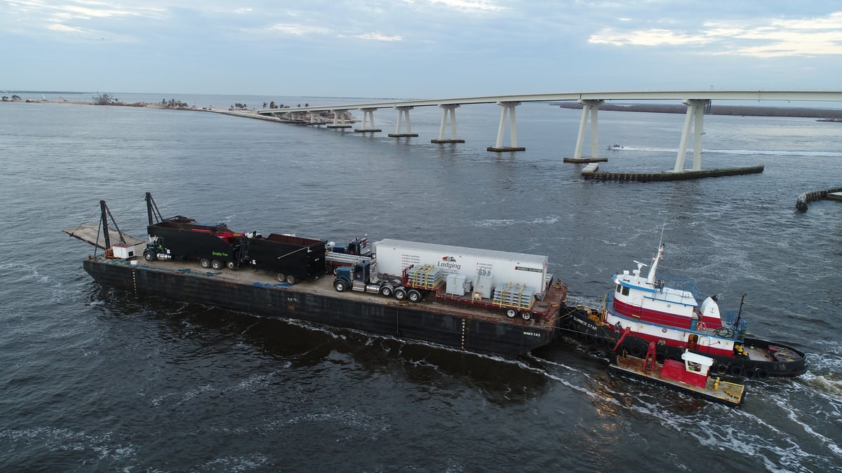 Lodging Solutions and Industrial Tents - Case Study Photo - Hurricane Ian Recovery Support Project - SHIPPING ASSETS PHOTO